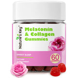 Nature's Key Melatonin Gummies 60 Count Rose Grape flavour front view