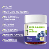 Nature's Key Melatonin Gummies natural blueberry flavour