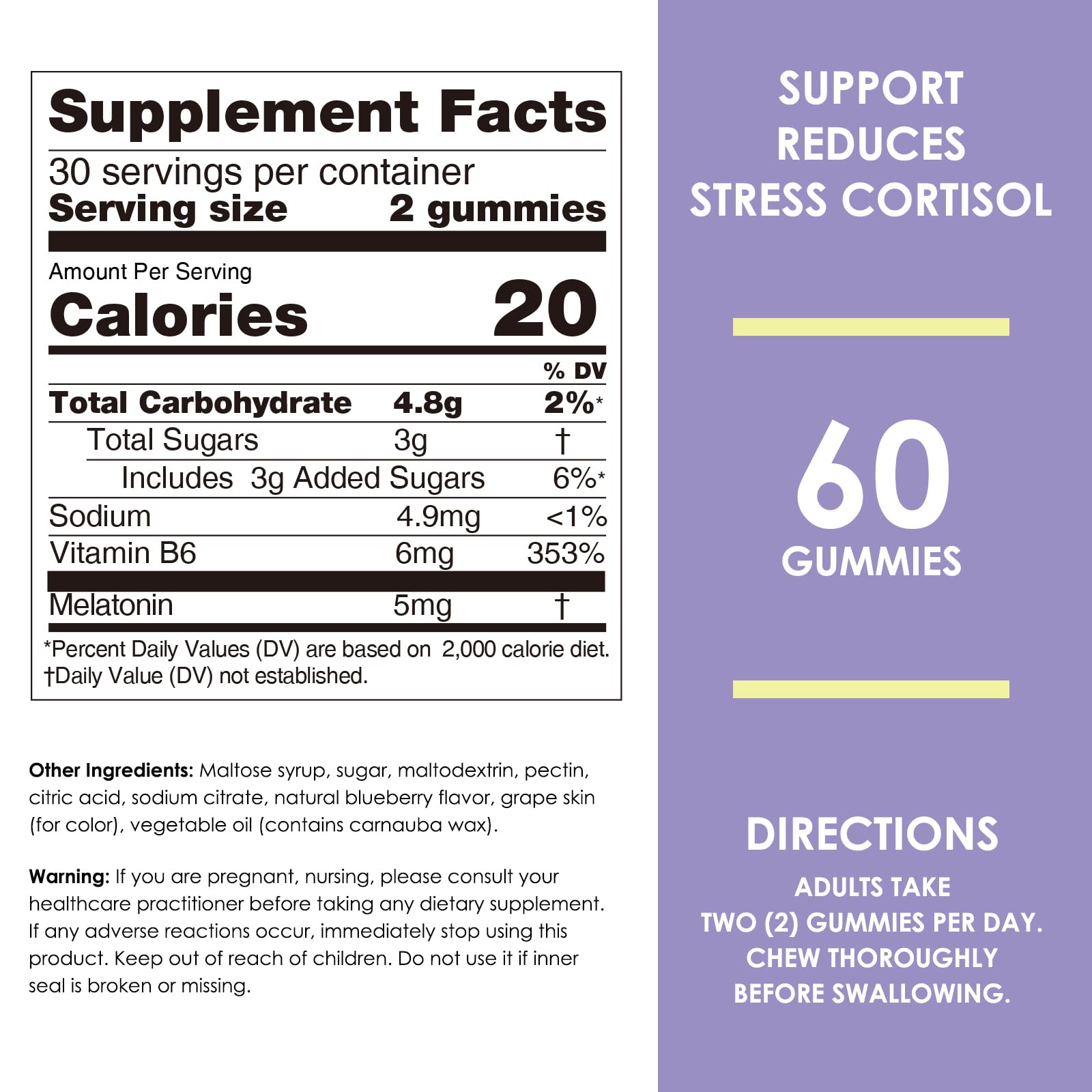 Nature's Key Melatonin Gummies packaging side view