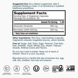 Nature's Lab Bromelain Enzyme with Quercetin ingredients list