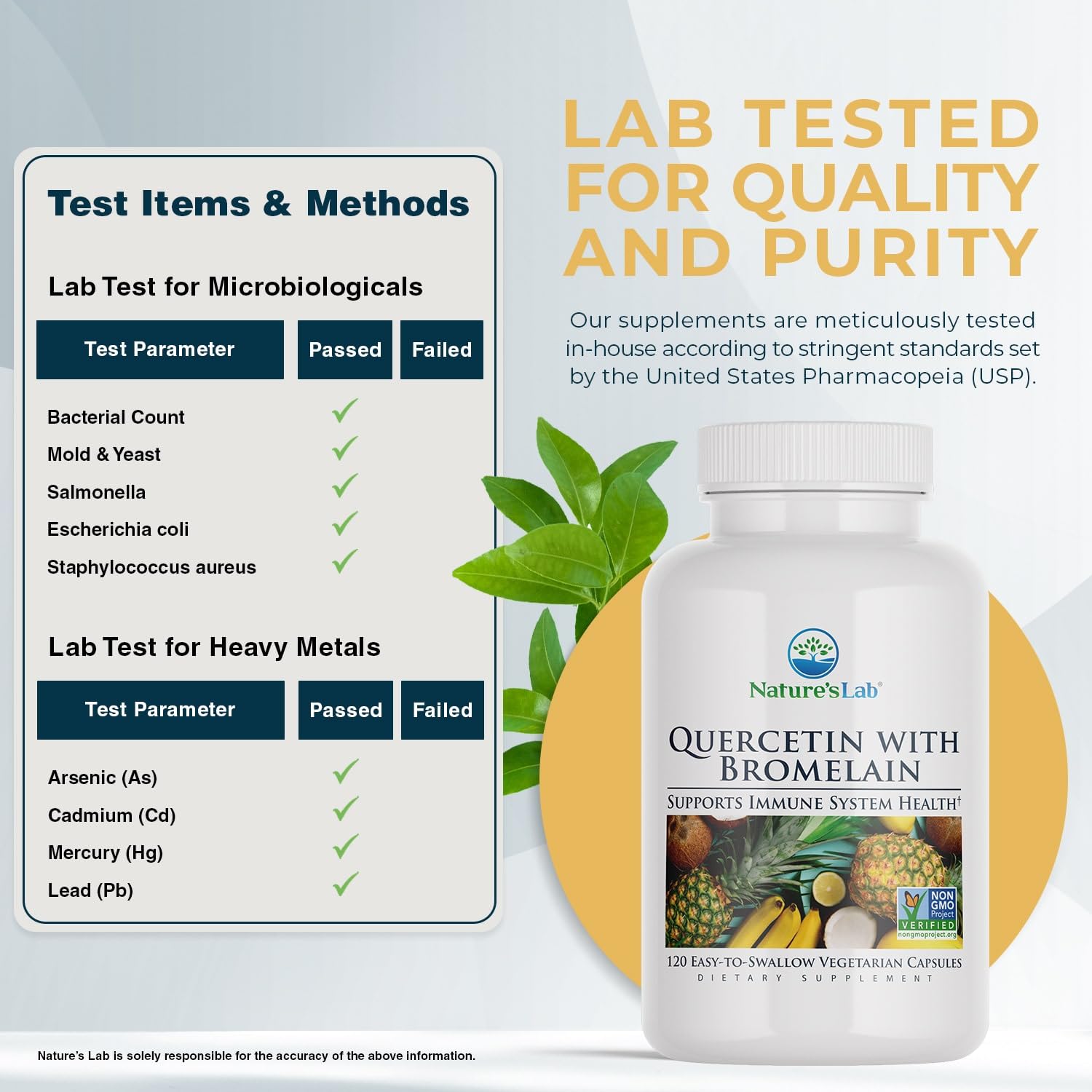 Nature's Lab Bromelain Enzyme with Quercetin packaging