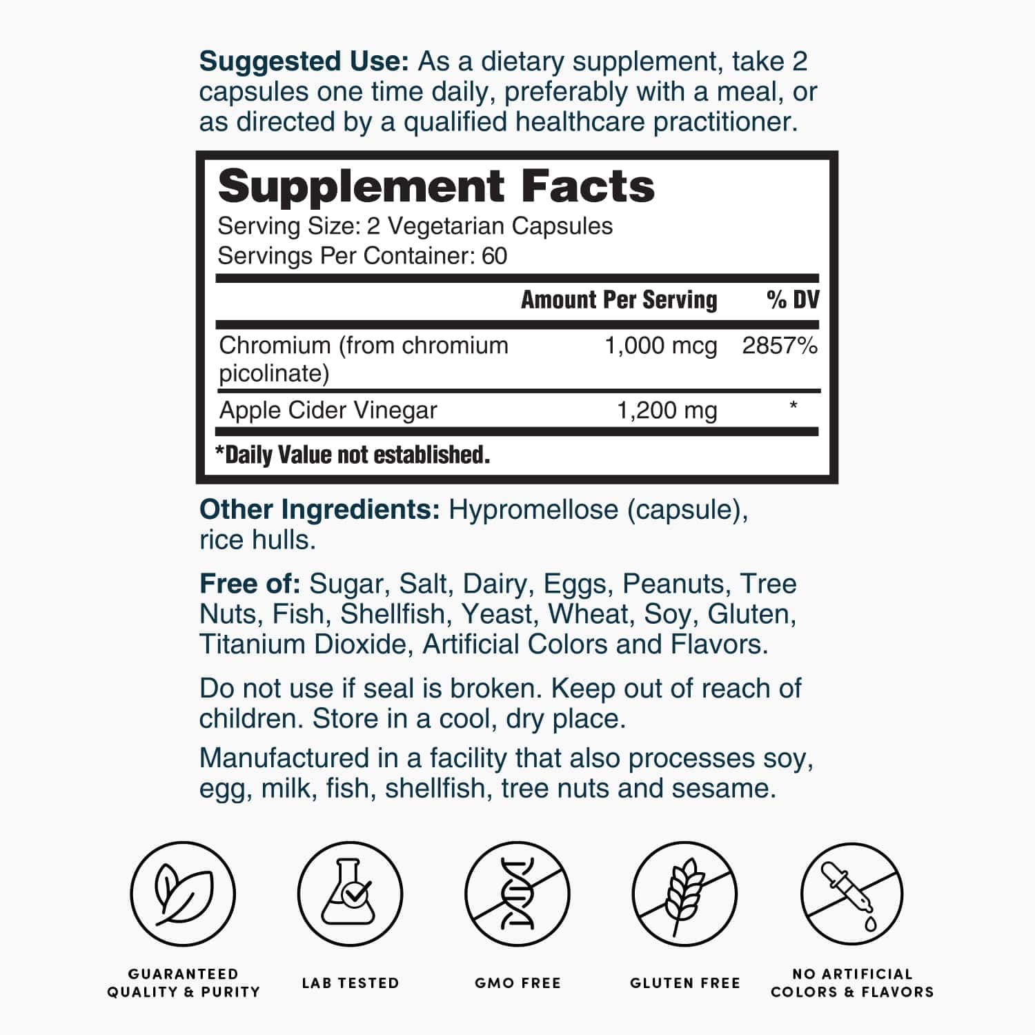 Nature's Lab Chromium Capsules with a measuring spoon for dosage