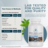 Nature's Lab DHEA Supplement 200g label close-up