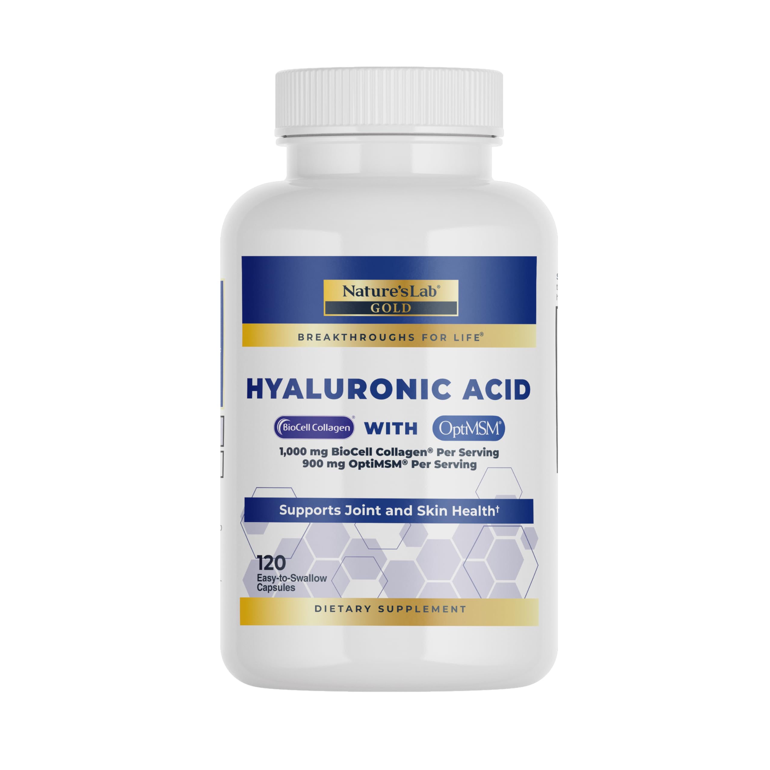 Nature's Lab Hyaluronic Acid with BioCell Collagen front view