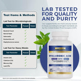 Nature's Lab Hyaluronic Acid with BioCell Collagen label close-up