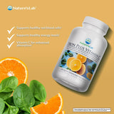 Nature's Lab Iron Fast Melt Tablets side view showing dosage