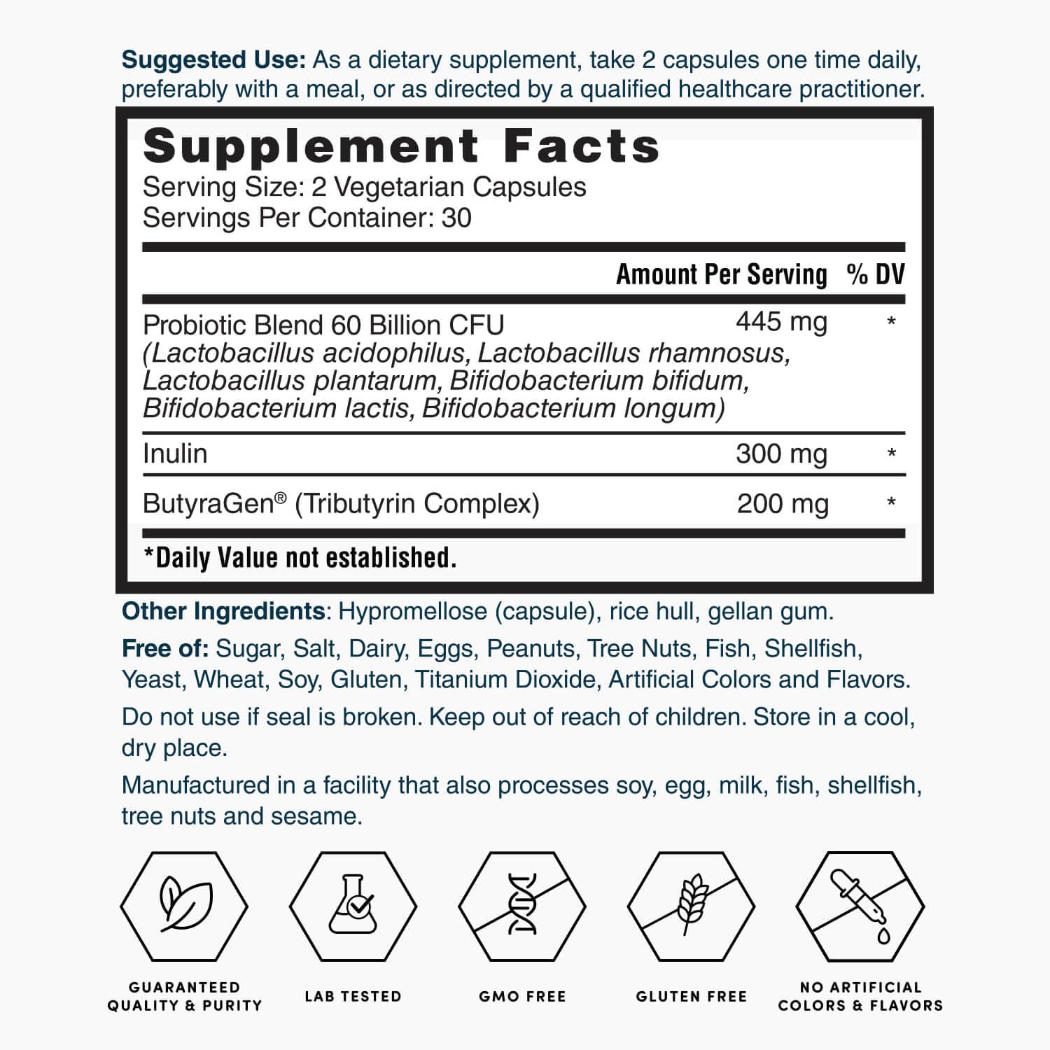 Nature's Lab Probiotic Supplement 60 Billion CFU with a measuring spoon