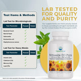 Nature's Lab Vitamin D3 Plus 5000 IU and K2 capsules packaging