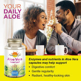 Nature's Life Aloe Vera Capsules 255mg side view