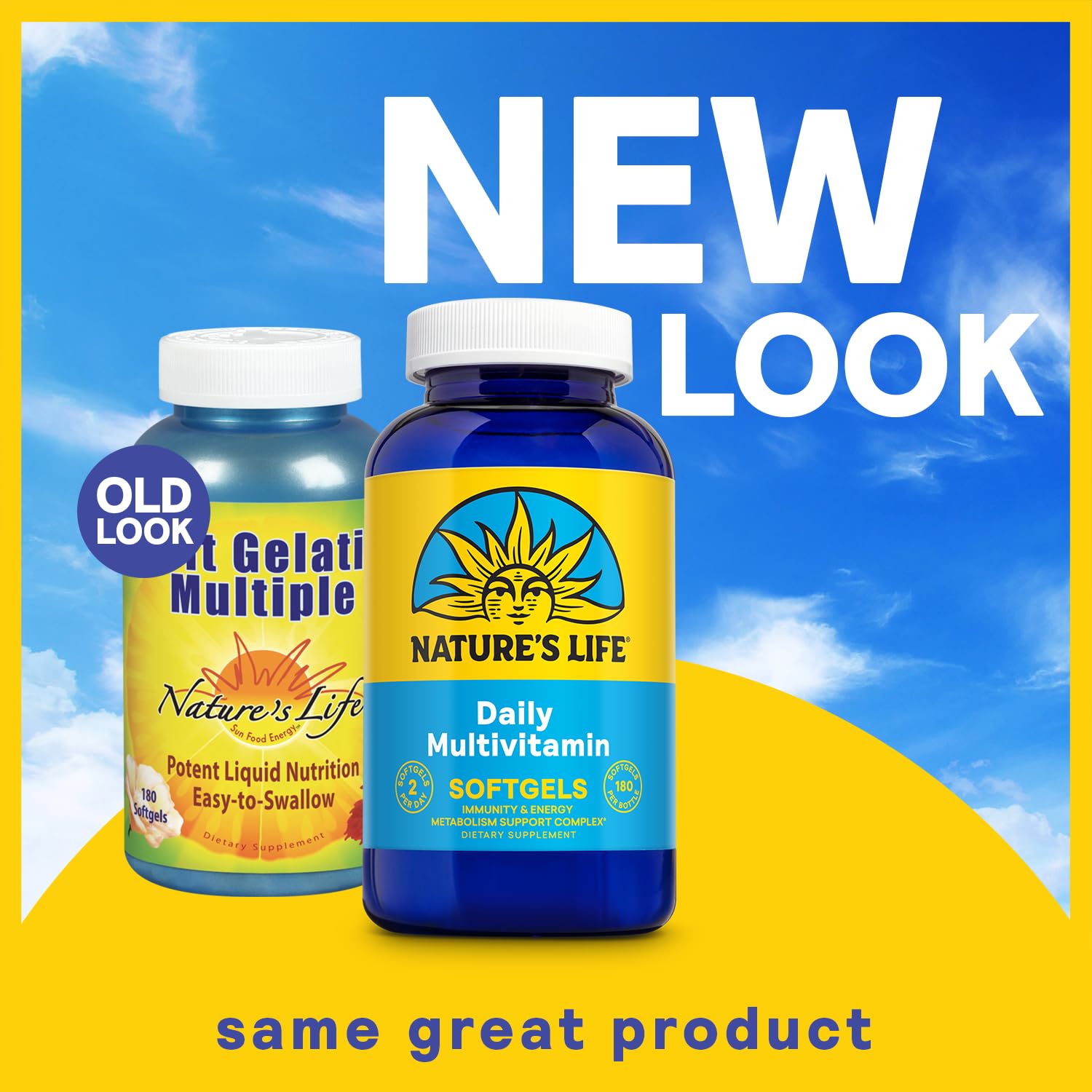 Nature's Life Blended Vitamin & Mineral Supplement side view