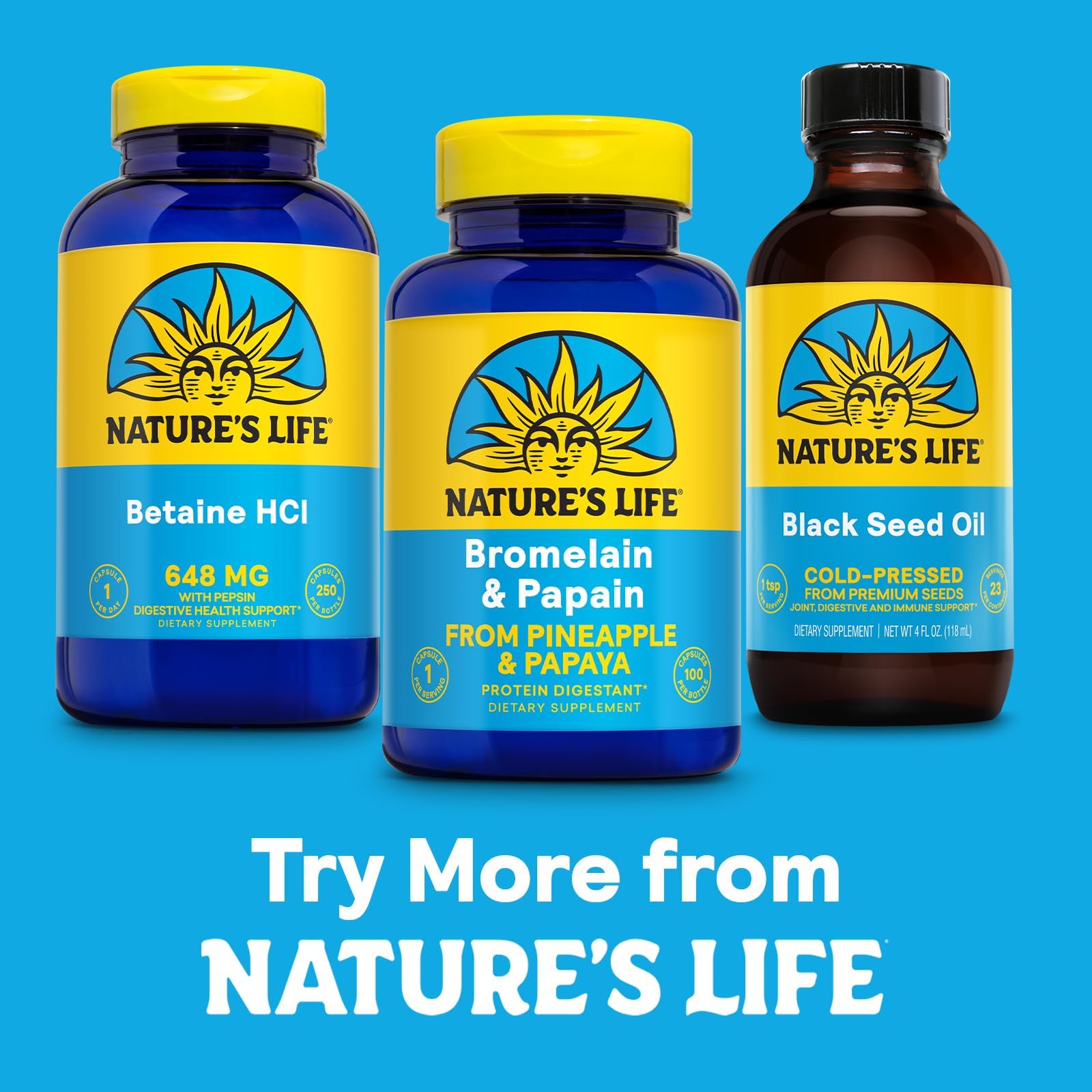 Nature's Life Bromelain & Papain product packaging