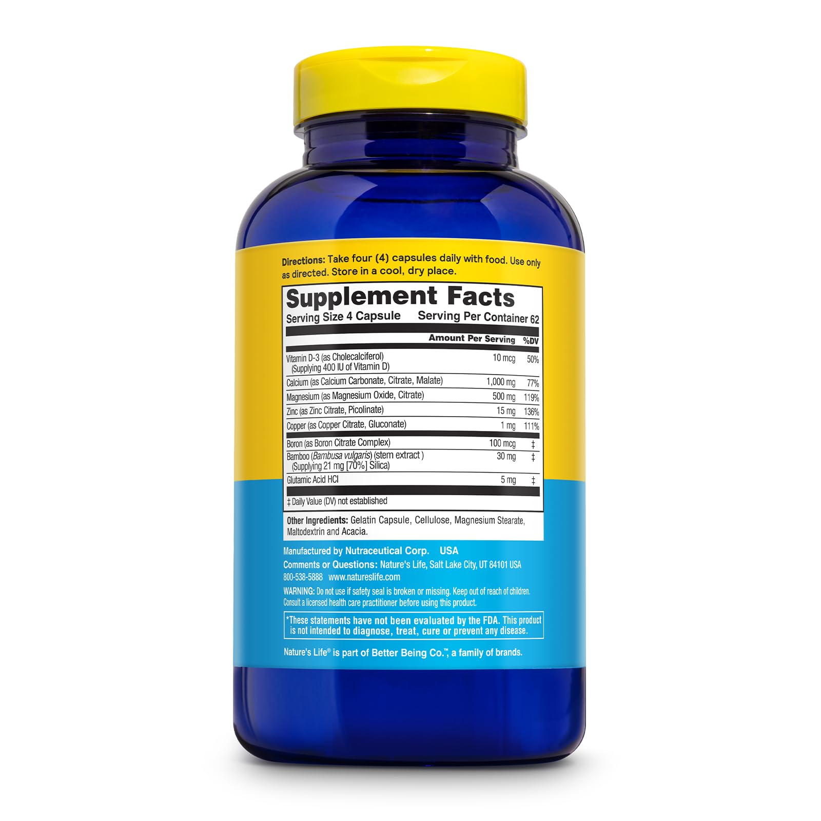 Nature's Life Cal Mag Zinc Complex side view with label