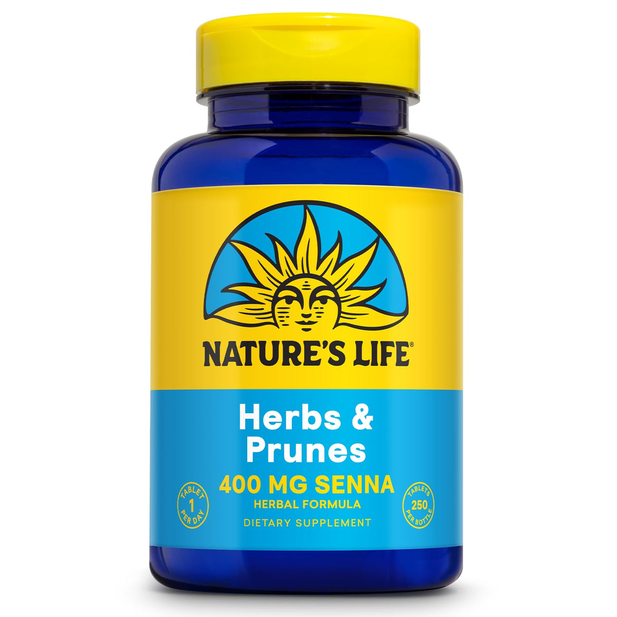 Nature's Life Herbs & Prunes dietary fibre supplement front view