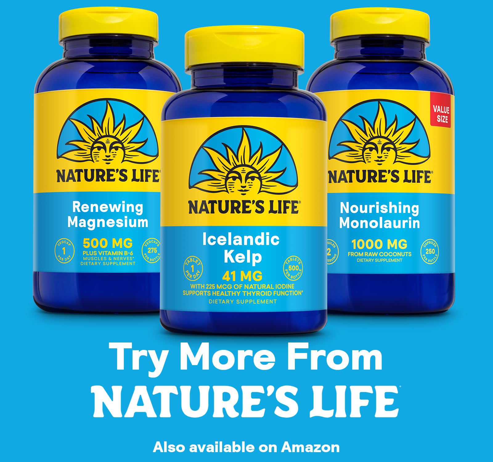 Nature's Life Kelp Iodine Supplement in a lifestyle setting
