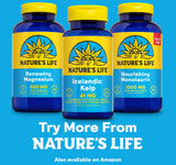 Nature's Life Kelp Tablets 100g on a wooden table