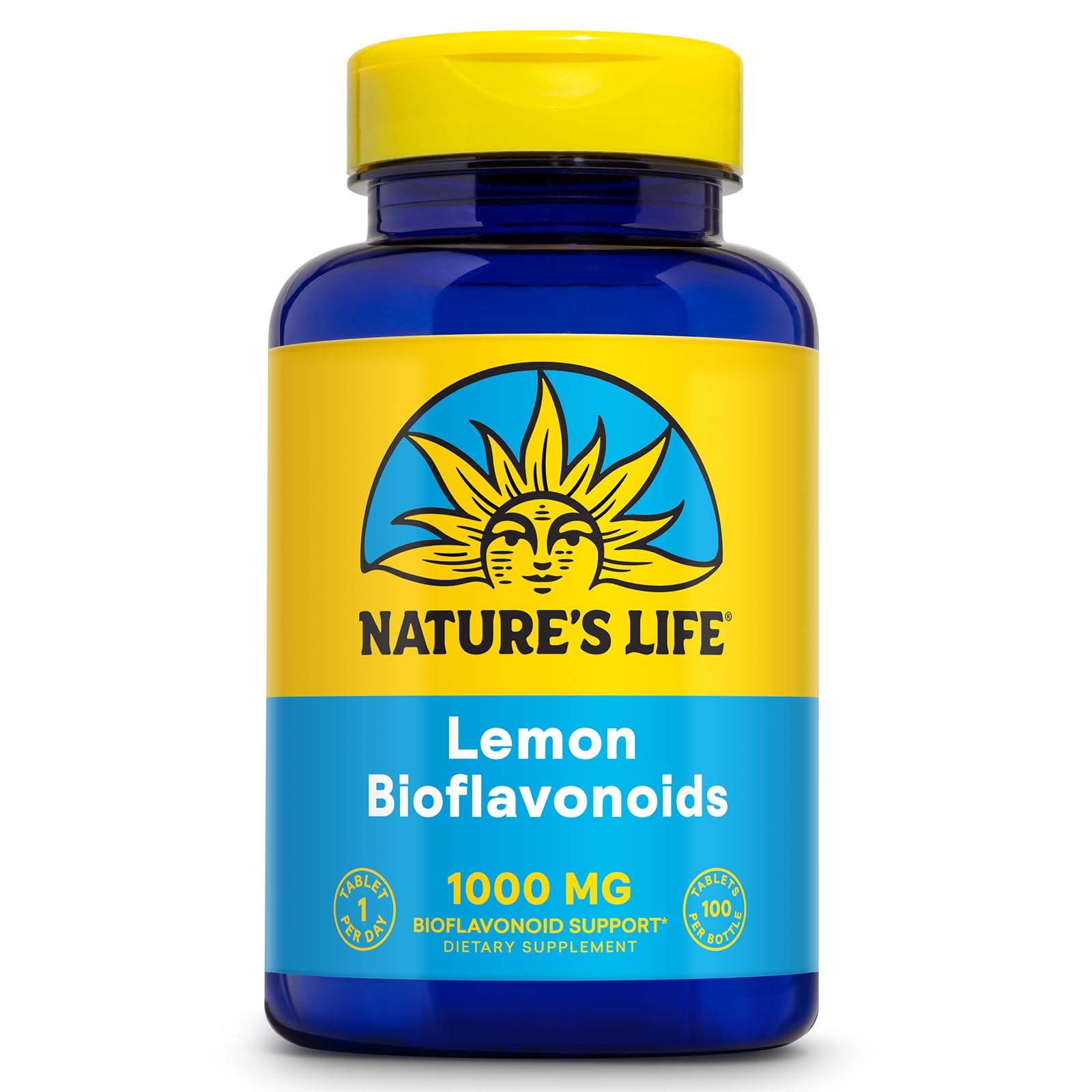 Nature's Life Lemon Bioflavonoids 1000mg supplement front view