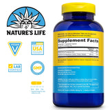Nature's Life Magnesium 500mg supplement side view with label