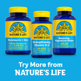 Nature's Life Magnesium Malate 400mg 120 Tablets with a measuring spoon