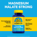 Nature's Life Magnesium Malate 400mg supplement label close-up