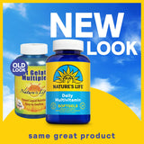 Nature's Life softgels in a clear container