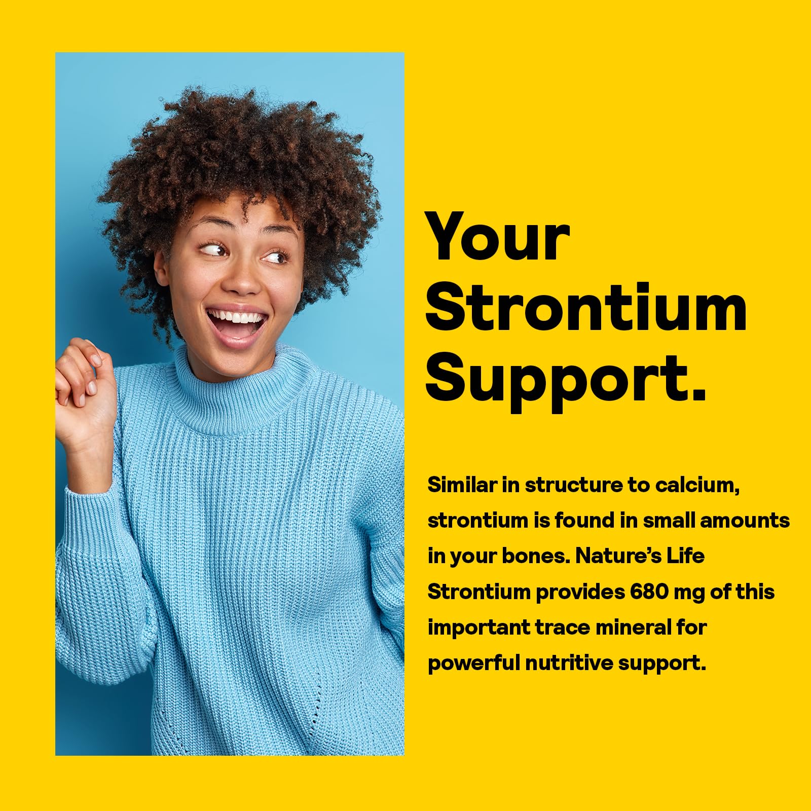 Nature's Life Strontium Citrate Tablets 680mg nutritional information