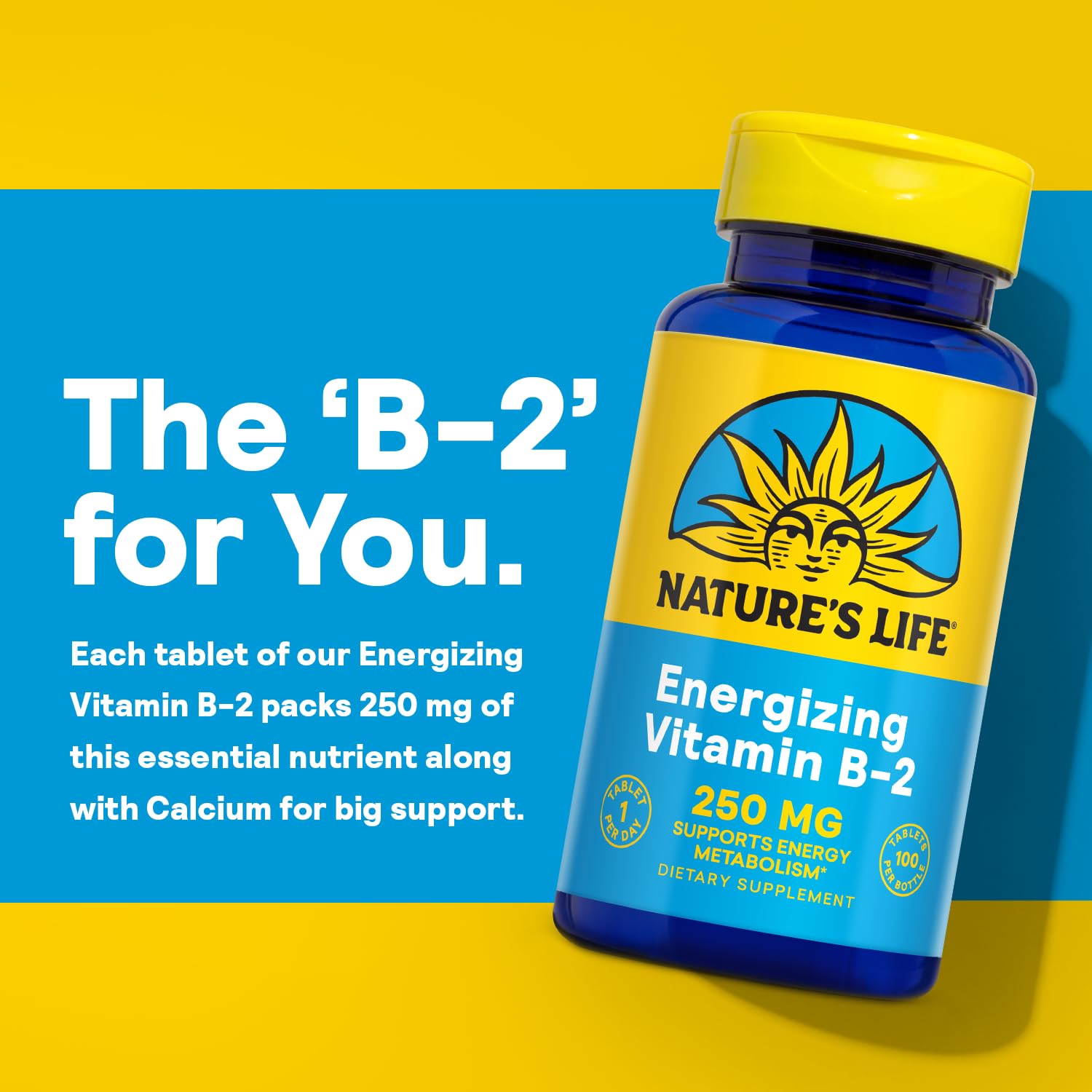 Nature's Life Vitamin B-2 packaging with Riboflavin details