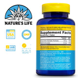 Nature's Life Zinc Copper Supplement side view with label