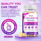 Nature's live Collagen Softgels in a hand for size comparison