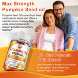 Nature's live Pumpkin Seed Oil Softgels 150 capsules back view