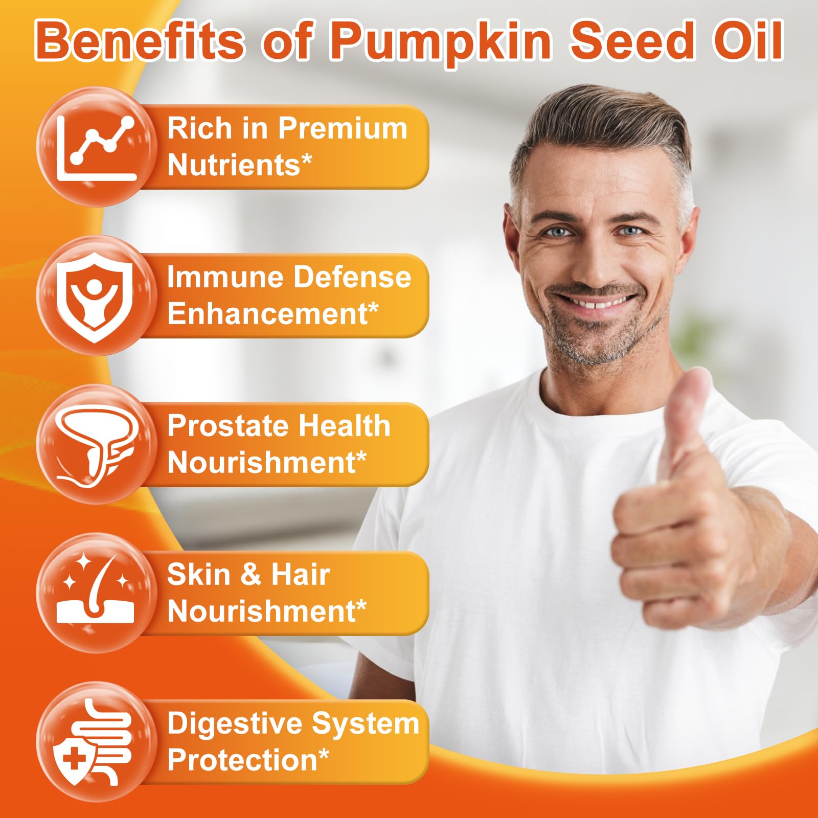 Nature's live Pumpkin Seed Oil Softgels close-up of softgels