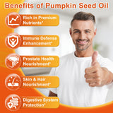 Nature's live Pumpkin Seed Oil Softgels close-up of softgels