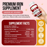 Nature's Nectar Iron Supplement 36g capsules close-up