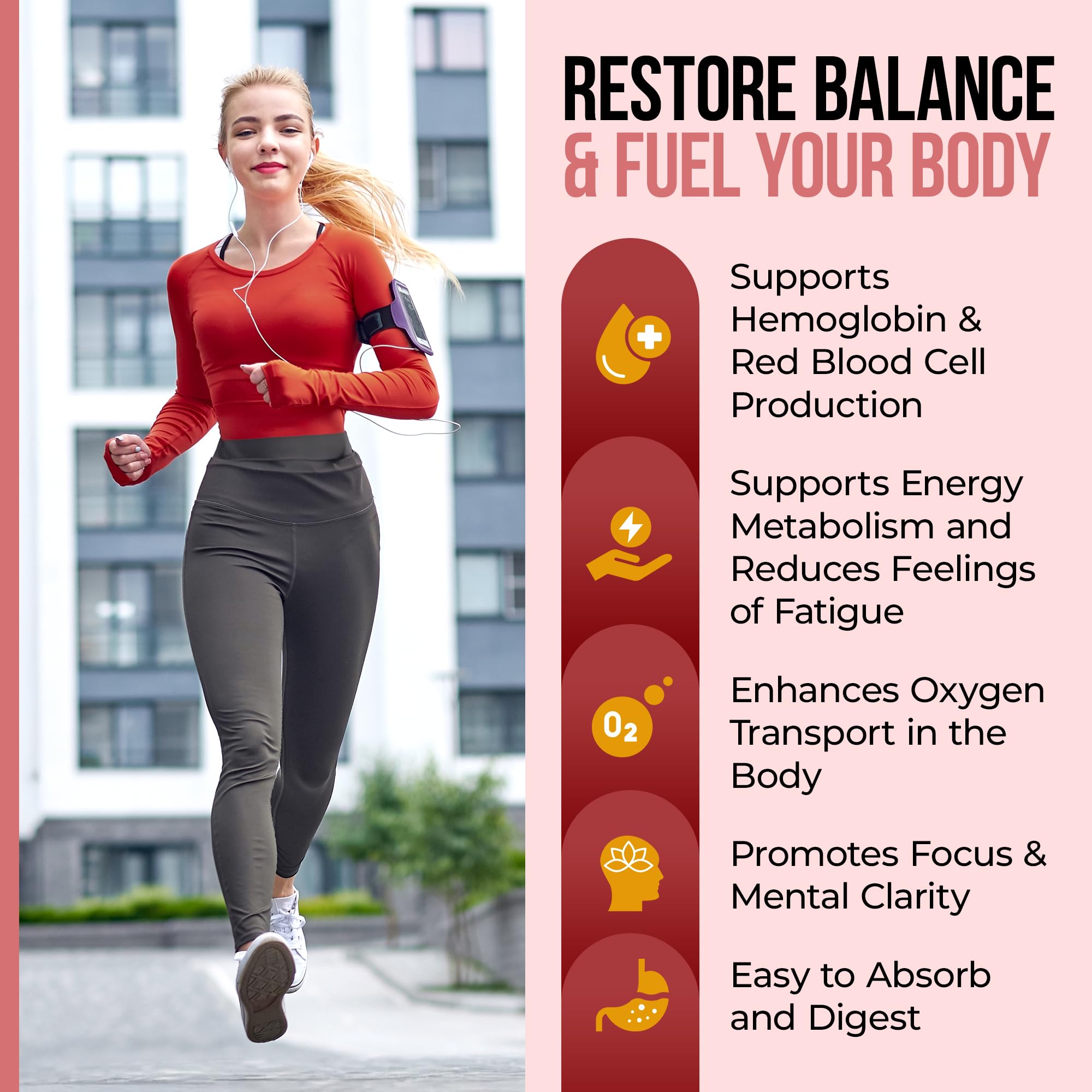 Nature's Nectar Iron Supplement 36g ingredients list on packaging