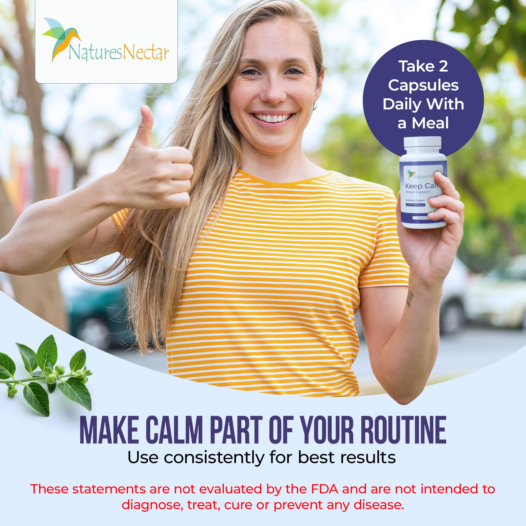 Nature's Nectar Mood Support Capsules in a lifestyle setting