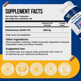Nature's Nectar Nattokinase Supplement 250mg side view