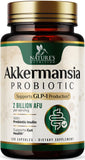 Nature's Nutrition Akkermansia Probiotic Supplement front view
