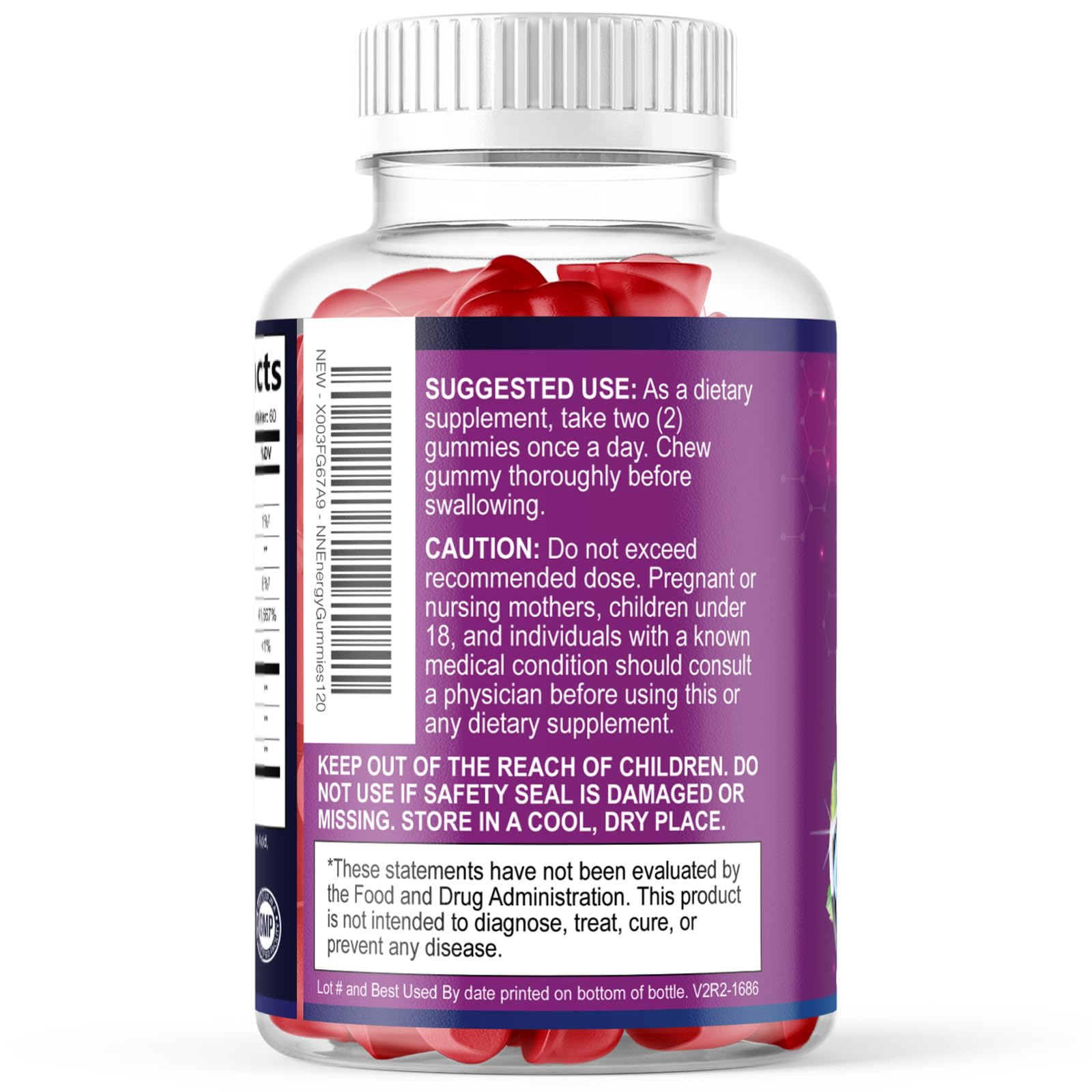 Nature's Nutrition B12 Energy Gummies with workout gear