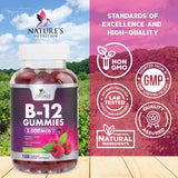 Nature's Nutrition B12 Gummies showing serving size