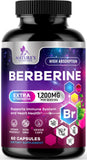 Nature's Nutrition Berberine HCl Blend 1200mg Capsules front view