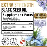 Nature's Nutrition Black Seed Oil Capsules 1000mg bottle with label