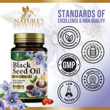 Nature's Nutrition Black Seed Oil Capsules 1000mg side view