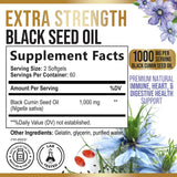 Nature's Nutrition Black Seed Oil Capsules 1000mg softgels close-up