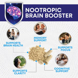 Nature's Nutrition Brain Memory Supplement Capsules in a lifestyle setting