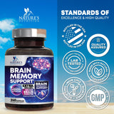 Nature's Nutrition Brain Memory Supplement Capsules in packaging