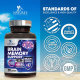 Nature's Nutrition Brain Memory Supplement Capsules ingredients list