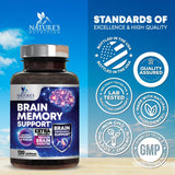 Nature's Nutrition Brain Memory Supplement Capsules packaging