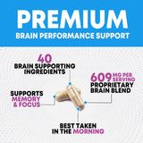 Nature's Nutrition Brain Memory Supplement Capsules with ingredients list