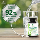 Nature's Nutrition Calcium Supplement 1200mg bottle back view