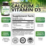 Nature's Nutrition Calcium Supplement 1200mg bottle side view
