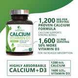 Nature's Nutrition Calcium Supplement 1200mg capsules close-up